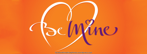 Facebook Profile Timeline Cover Photo: Love: Valentine's Day: Be Mine Caligraphy