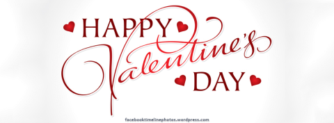 Facebook Profile Timeline Cover Photo: Love & Romance: Valentine's Day: Happy Valentine's Day - Calligraphy